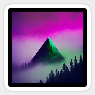 Mystical Mountain: A Surreal Journey into the Unknown Sticker